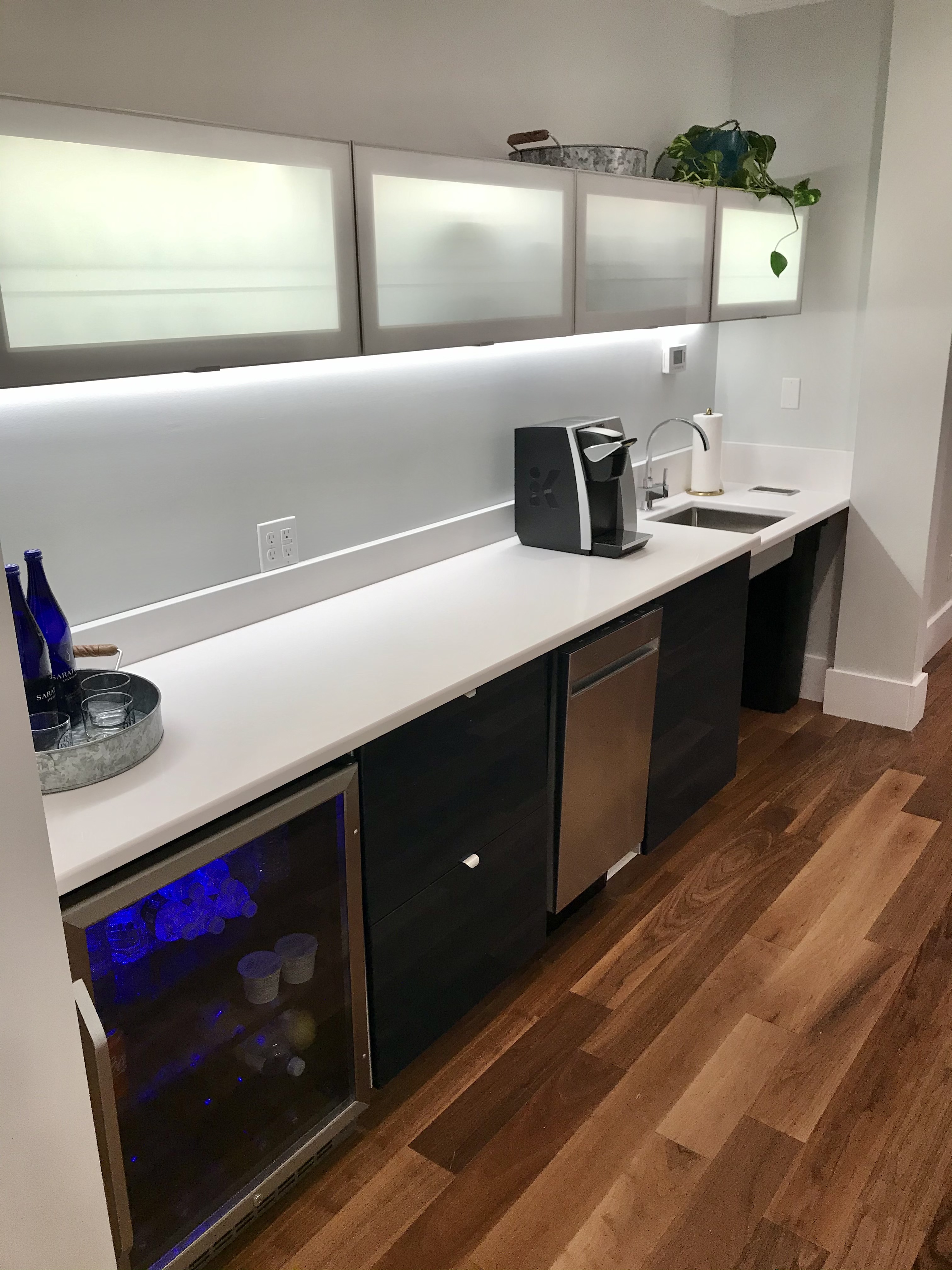 Coffee bar and kitchen counter